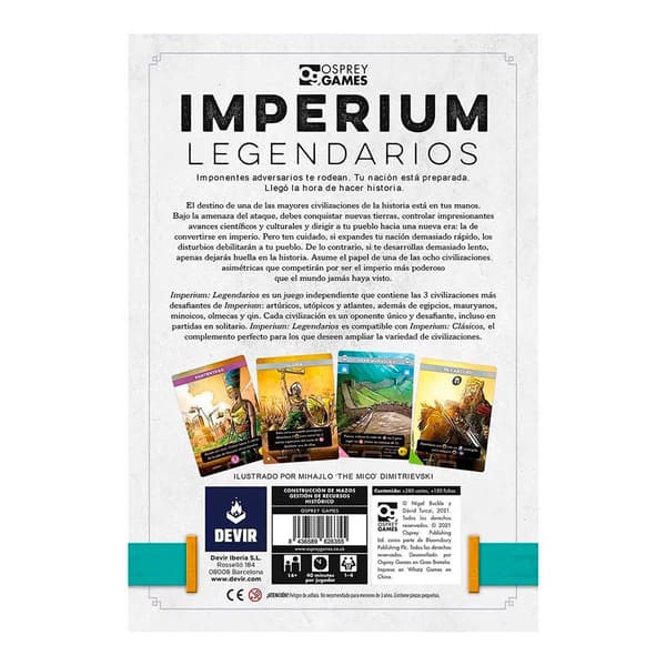 Devir Iberia Legendaarinen Lautapeli Imperium Kultainen
