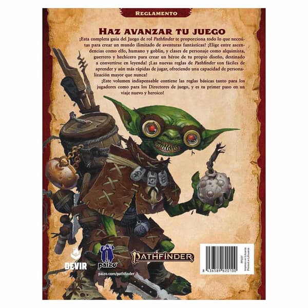 Devir Iberia Pathfinder 2:a Ed. Grundläggande Bok Ficka Styrelse Spel Flerfärgad