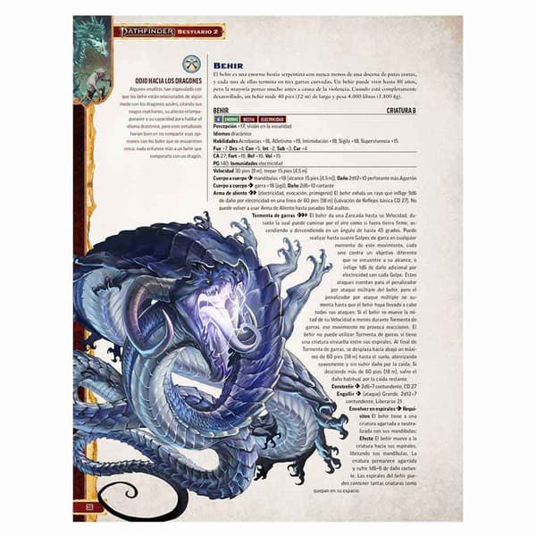 Devir Iberia Pathfinder 2:a Ed. Bestiary 2 Styrelse Spel Flerfärgad