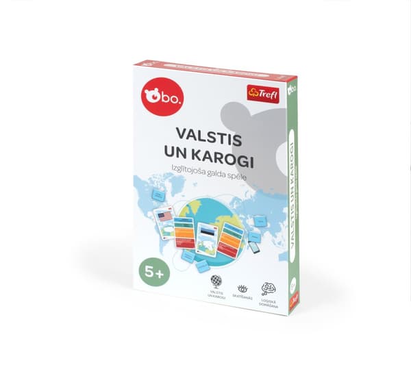 bo. Educational board game "Countries and flags" (In Latvian lang.)
