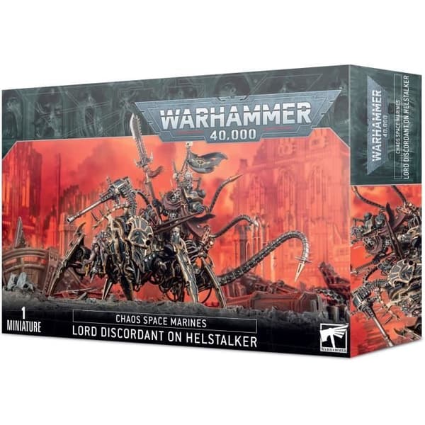 Warhammer 40k Space Marine Chaos Vex Machinator figur grå