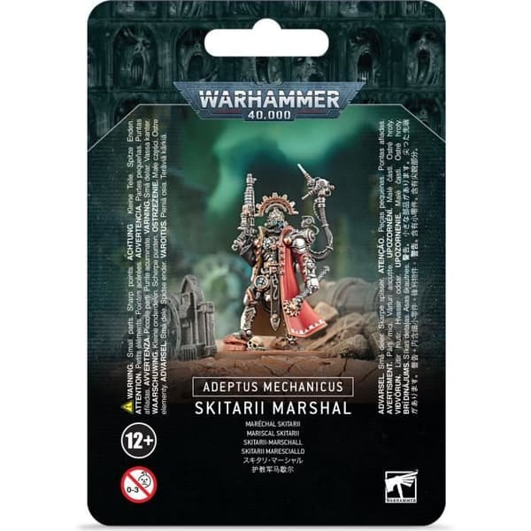 Warhammer 40k figur - Adeptus Mechanicus Marechal Skitarii - SPELWORKSHOP - Grå/Rosa