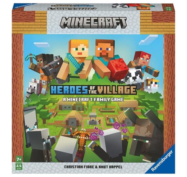 Ravensburger-lautapeli Minecraftin sankarit kylässä