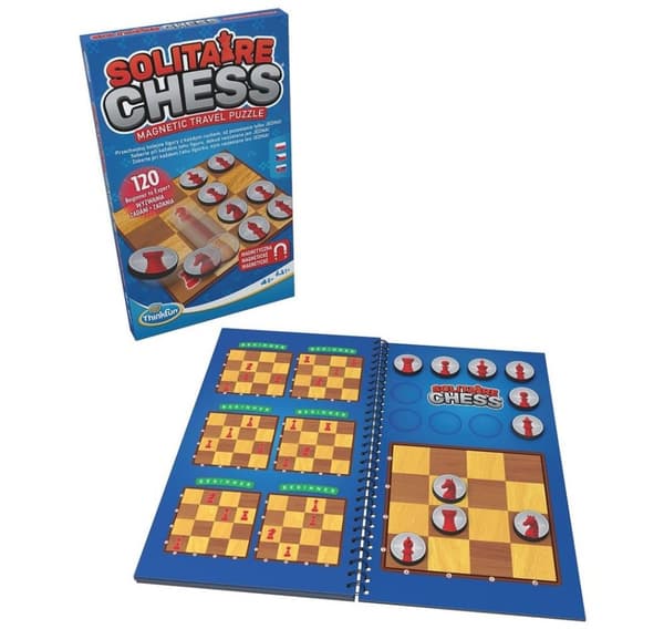 ThinkFun Travel Game Magnetic Solitare Chess
