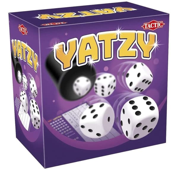 Taktisk brætspil med Yatzy terningekop