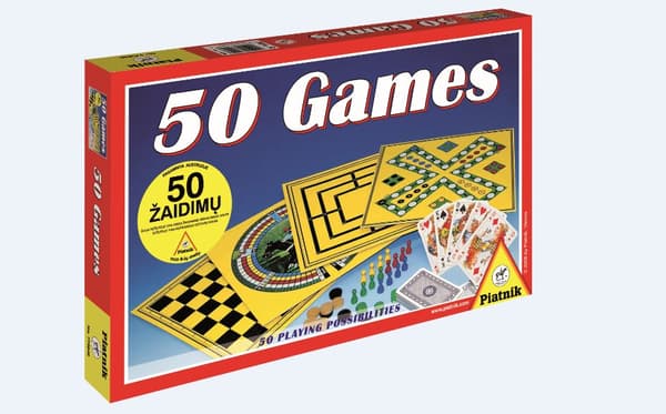 PIATNIK Board game set 50 Games (In Lithuanian lang.)