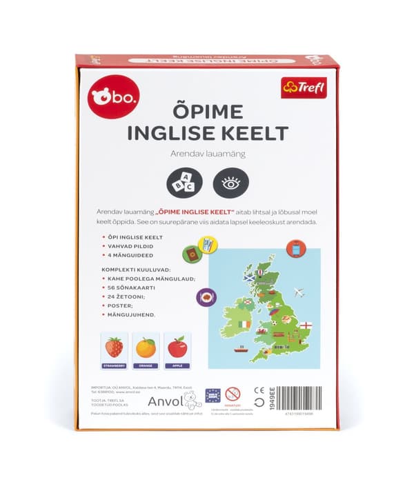 bo. Educational board game "English is fun" (In Estonian lang.)