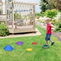 Miniatyrbild 2 av 5: Rootz Stepping Stones Set för barn - 3 år och äldre - 5 stenar - Halkfritt - Upp till 80 kg - Sjöstjärna Design - Lek för inomhus - Utomhus - Flerfärg