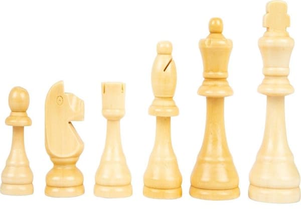 Brädspel - SMALL FOOT - XL schack och dam - Träbräde - För 2 spelare - Från 6 år