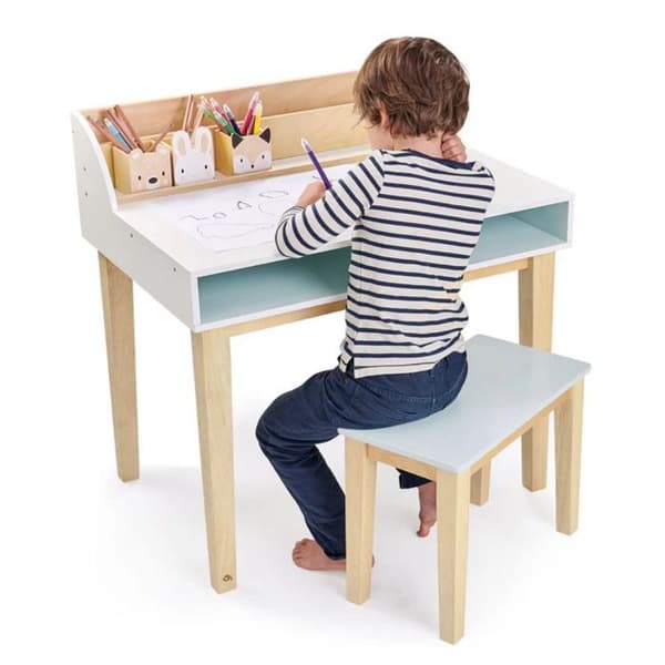 Tender Leaf Toys - Barnskrivbord och stol - DAM