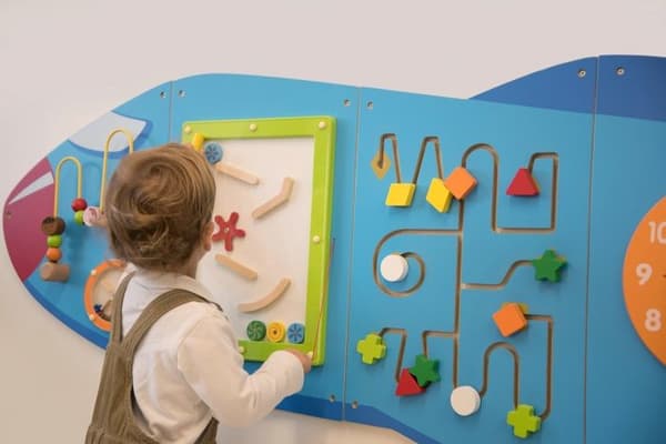 Viga Toys junior plan väggspel 180 cm blått trä 5 st