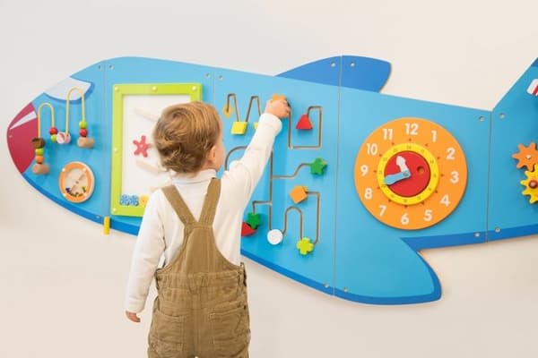 Viga Toys junior plan väggspel 180 cm blått trä 5 st