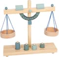 Miniatyrbild 1 av 6: Trädvåg med vikter - SMÅFOT - Pedagogisk träleksak - För barn från 3 år och uppåt