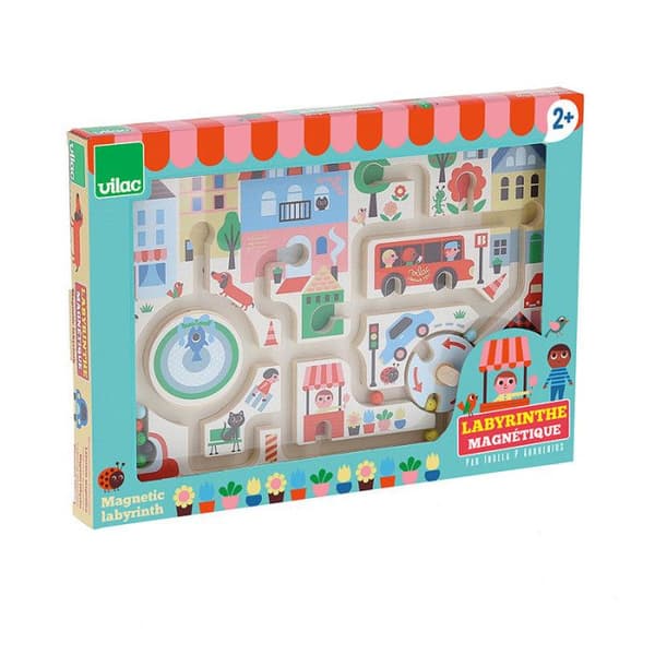 Magnetisk labyrinth Min lilla stad - Flerfärgad - 30 x 22 cm