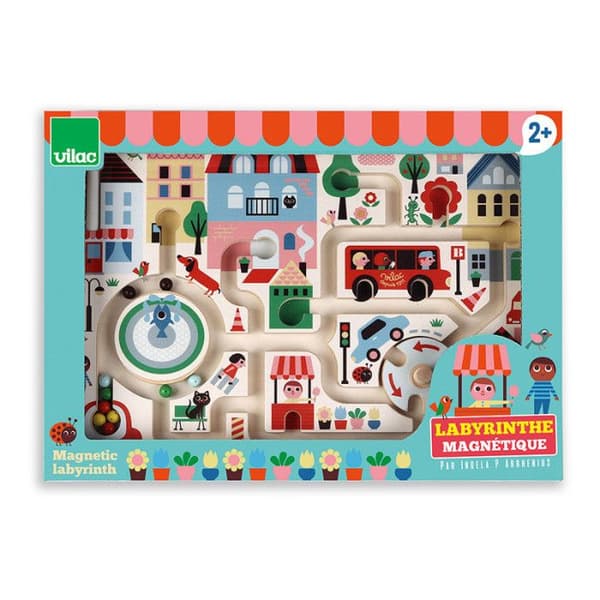 Magnetisk labyrinth Min lilla stad - Flerfärgad - 30 x 22 cm