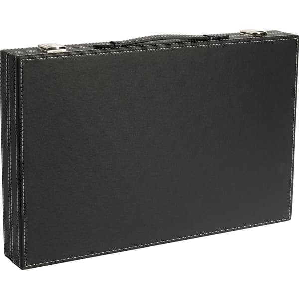 Backgammon indlagt 35 x 24 cm sort