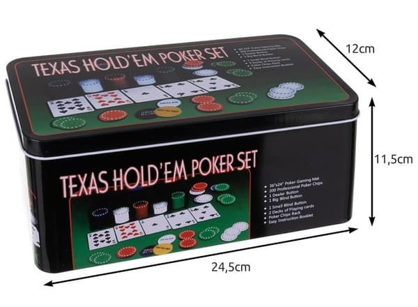 Pokersæt / Texas Poker Sæt - 200 Chips