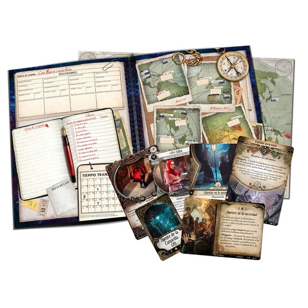 Asmodee Kort Brädspel Arkham Horror Las Llaves Escarlata Expansion Campaña Guld