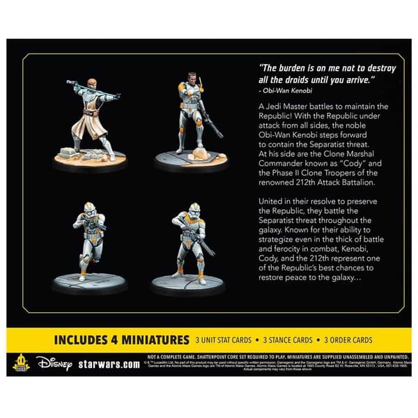 Asmodee Brädspel Star Wars Shatterpoint Hello There General Obi-wan Kenobi Squad Pack Beige