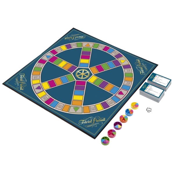 Hasbro Klassisk Udgave Portugisisk Version Brætspil Trivial Pursuit Blå