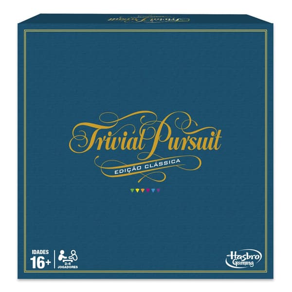 Hasbro Klassisk Udgave Portugisisk Version Brætspil Trivial Pursuit Blå