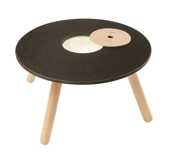 Lek- och förvaringsbord - PLANLEKSAKER - Svart och beige - Från 3 år - Inomhus