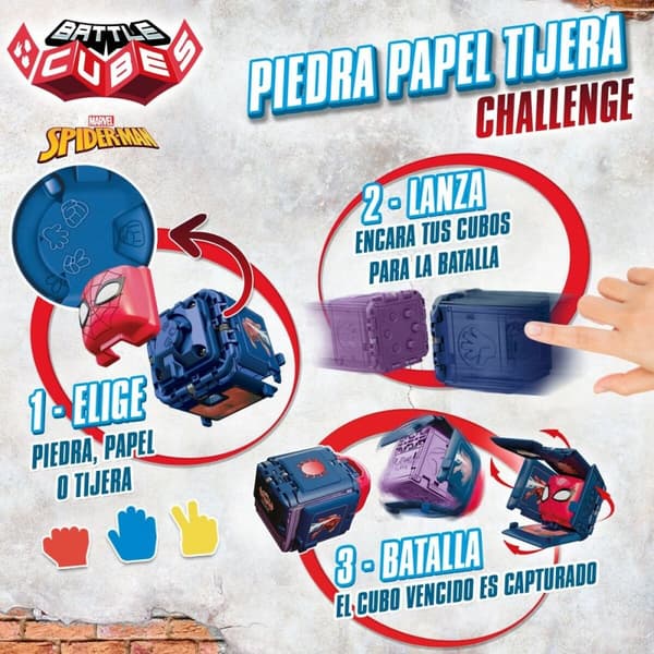 Færdighedsspil Spider-Man Battle Cubes (12 enheder)