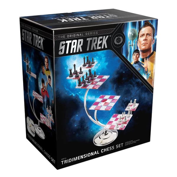 Noble Collection Kolmiulotteinen Sarja Shakkilautapeli Star Trek Kirkas