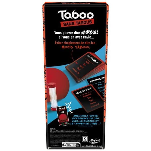 Taboo sans taboos, stämningsfullt brädspel, för vuxna