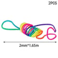 Miniatyrbild 4 av 4: Pack 2 Finger Order Rainbow Rope Finger Game Toy | Fingertwist Rainbow Rope Filament Game Cradle Rainbow Toy Fingertwist
