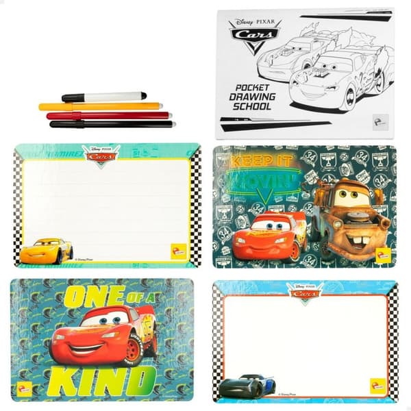 Tegningssæt Cars Pocket Drawing School (6 enheder)