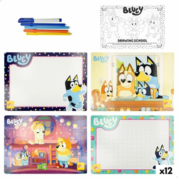 Tegningssæt Bluey Pocket Drawing School (12 enheder)