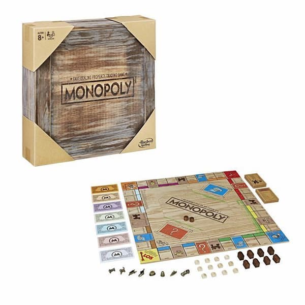 Monopol - C2320800 - Rustik, speciell träutgåva, det klassiska brädspelet, exklusivt för Amazon (tyska)
