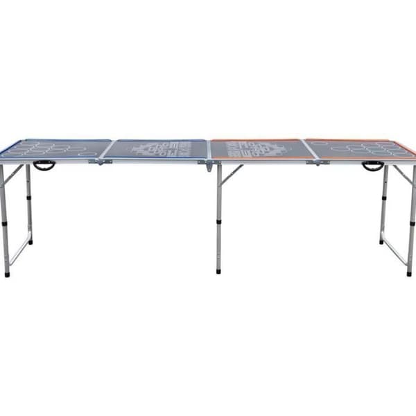 Hopfällbart LED Beer Pong Bord - Grå - Barn - 240cm - MDF
