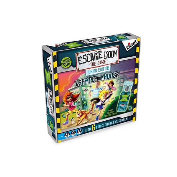 Diset Fungerar Som Ett Team Och Löser Brädspelet Enigmas Escape Room Junior Flerfärgad