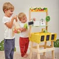 Miniatyrbild 2 av 6: Barnens handelsgårdsmarknad - Imitationsspel för barn - 32 tillbehör - FSC Träleksak - Vattenfärg - Från 3 år