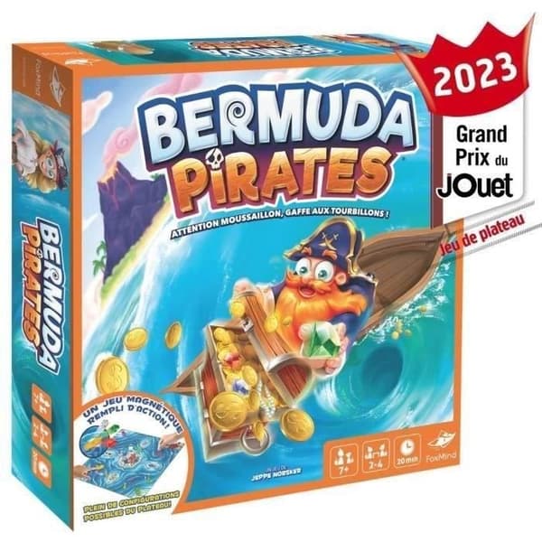 Bermuda Pirates - Asmodee - Magnetic Board Game - Actionspel 2 till 4 personer - 7 år och uppåt