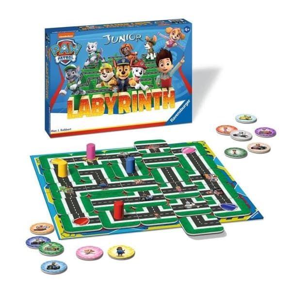 PAT'PATROUILLE Labyrinthe Jr - Ravensburger - Brädspel för barn - Skattjakt i en rörlig labyrint - Från 4 år