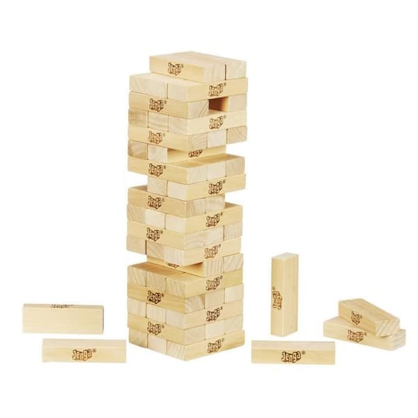 Jenga - Klassiskt brädspel - Klossar i massivt trä - För barn från 6 år och uppåt