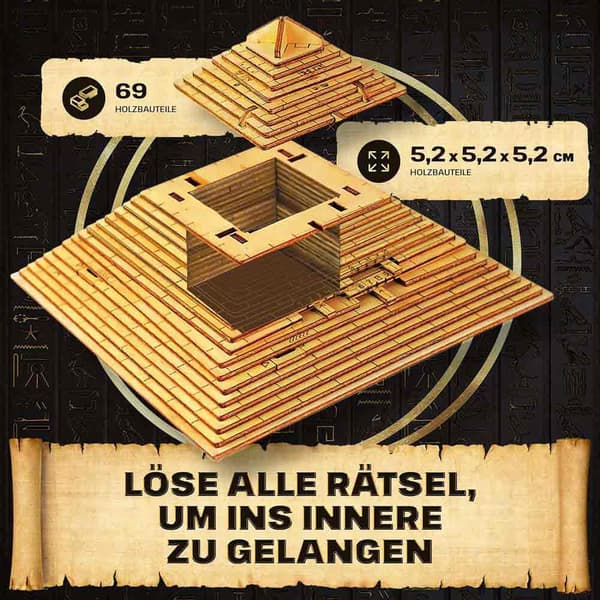 Escape Welt Pyramide Puslespil Boks Brætspil 10 Cm