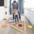 Miniatyrbild 3 av 4: Montessori leksak - XMTECH - Balansbräda i trä - 6 stenar - 3 till 7 år - 40 kg