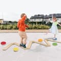 Miniatyrbild 4 av 4: Montessori leksak - XMTECH - Balansbräda i trä - 6 stenar - 3 till 7 år - 40 kg