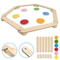 Miniatyrbild 1 av 4: Montessori leksak - XMTECH - Balansbräda i trä - 6 stenar - 3 till 7 år - 40 kg