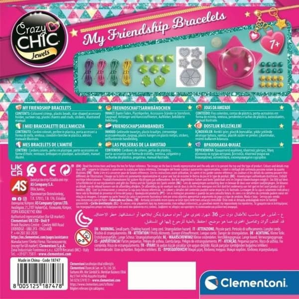 Armbandssats Clementoni Friendship bracelet creation box Plast