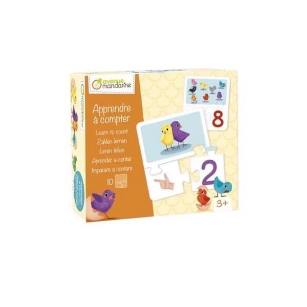 Pedagogiska spel - AVENUE MANDARINE - Lär dig räkna - 10 pussel - 3 år gammal - Inomhus