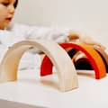 Miniatyrbild 4 av 4: Staplingsleksaker - Bigjigs Leksaker - Rainbow Stacking Arches - 7 stycken - Trä - 18 månader och uppåt