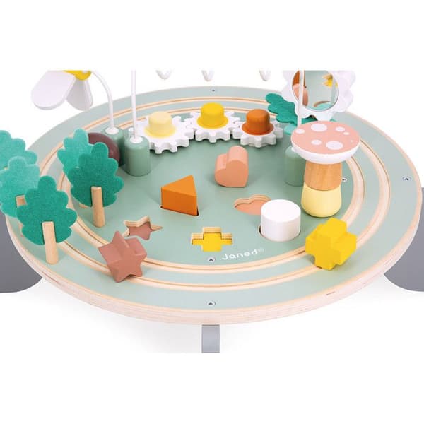 Sweet Cocoon Wooden Aktivitetsbord - 9 aktiviteter för barn - Early Learning Toy - FSC Wood - Trädgårdstema - Från 12 månader