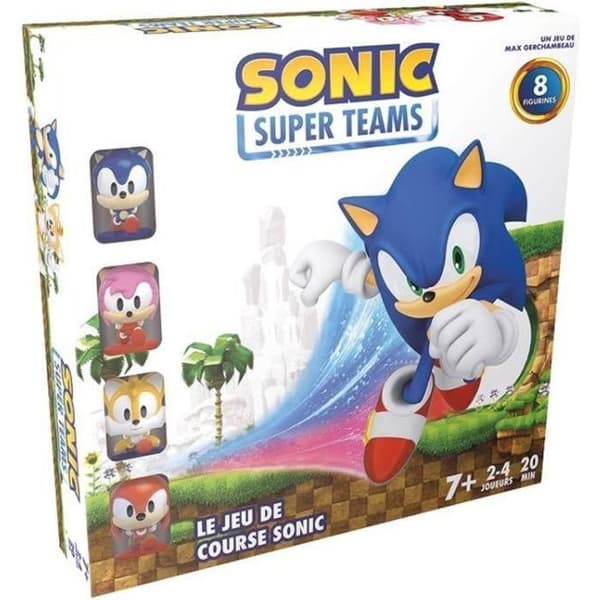 Brädspel - ASMODEE - Sonic Super Teams - Vilt familjelopp - 2 spelare eller fler - 20 min