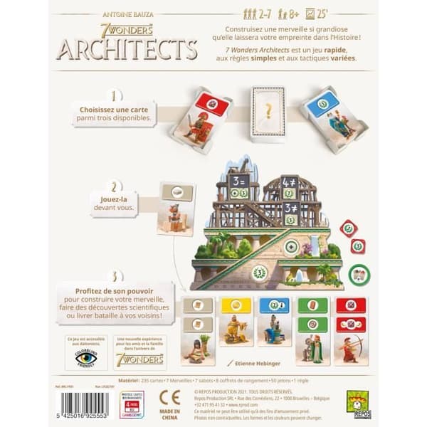 ASMODEE - 7 Wonders: Arkitekter - Ålder: 8+ - Antal spelare: 2-7 - Blandat - 25 minuter