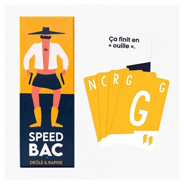 Speed Bac - Brädspel - Festspel - MÄRKE - Gul modell - För vuxna - Längd 30 min
